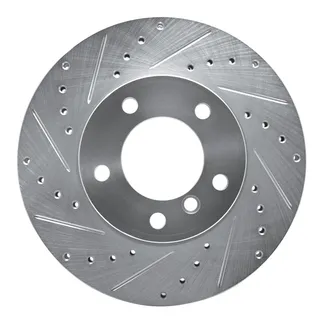 R1 Concepts EDZ-31067L Brake Rotor Drilled and Slotted Silver